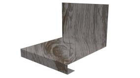 Планка примыкания нижняя к трубе фальц 140x200 мм, Текила