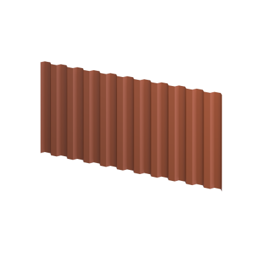 Профнастил С 21 1051/1000x0,45 мм, 8004 медно-коричневый матовый