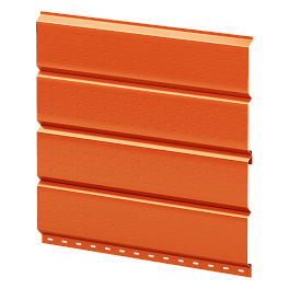 Софит Л-брус перфорированный 264/241x0,5 мм, 2004 оранжевый глянцевый