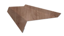 Планка примыкания в штробу 20x60x10 мм, Орех 3D