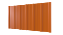 Профнастил НС16 1150/1100x0,4 мм эконом, 2011 насыщенный оранжевый глянцевый