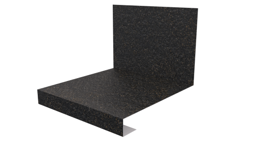 Планка примыкания нижняя к трубе фальц 140x200 мм, Картэн тёмный