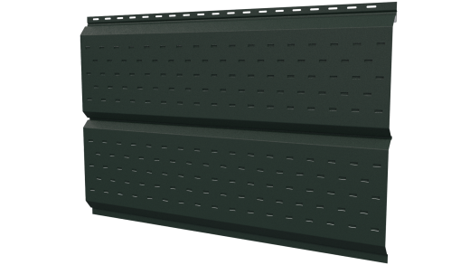 Софит Л-брус перфорированный 264/241x0,45 мм, 6009 пихтовый зеленый матовый