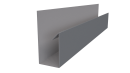 Планка П-образная Блок-хаус 30x30x2000 мм, 7040 серое окно глянцевый