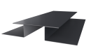 Планка стыковочная сложная Блок-хаус 110x2000 мм, 7024 графитовый серый PUR Pruf