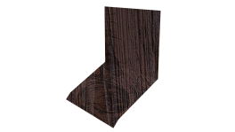 Планка примыкания верхняя к стене фальц 150x130x20 мм, Морёный дуб 3D