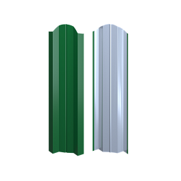 Штакетник Евротрапеция 117x0,45 мм, 6002 лиственно-зеленый глянцевый