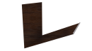 Планка примыкания верхняя к трубе фальц 250x210 мм, Античный дуб 3D