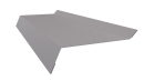 Планка примыкания в штробу 20x60x10 мм, цинк