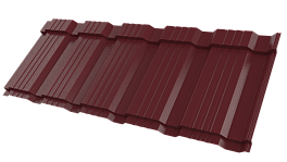 Металлочерепица Каскад 1185/1150x0,5 мм, 3005 винно-красный глянцевый