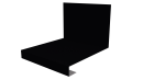 Планка примыкания нижняя к трубе фальц 140x200 мм, 9005 черный янтарь глянцевый