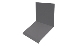 Планка примыкания верхняя к стене фальц 150x130x20 мм, 7004 сигнальный серый глянцевый