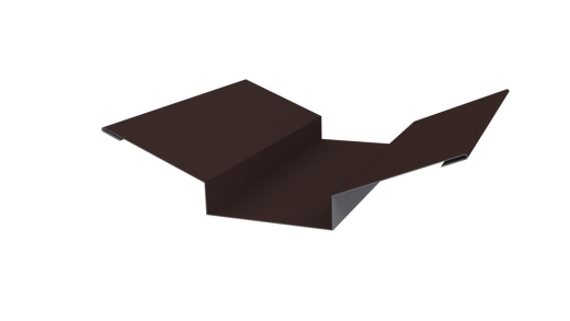 Планка ендовы верхняя 76x76x2000 мм, 8017 шоколадно-коричневый стальной бархат