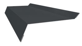 Планка примыкания в штробу 20x60x10 мм, 7011 железно-серый глянцевый