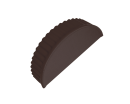 Заглушка конька круглого R110 торцевая, 8017 шоколадно-коричневый матовый