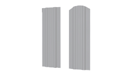 Штакетник Евротрапеция 110x0,5 мм, 7035 светло-серый глянцевый
