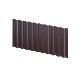 Профнастил С21 1051/1000x0,5 мм, 8017 шоколадно-коричневый глянцевый