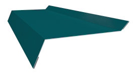 Планка примыкания в штробу 20x60x10 мм, 5021 водная синь глянцевый