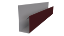 Планка П-образная Блок-хаус 30x30x2000 мм, 3005 винно-красный глянцевый