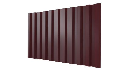 Профнастил С21 1051/1000x0,4 мм, 3005 винно-красный глянцевый