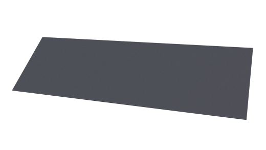 Планка завершающая 65x2000 мм, 7024 графитовый серый глянцевый