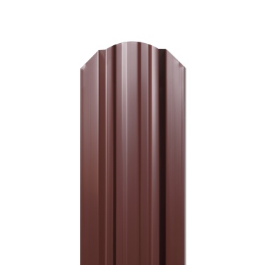 Штакетник Евротрапеция 117x0,45 мм, 8017 шоколадно-коричневый глянцевый