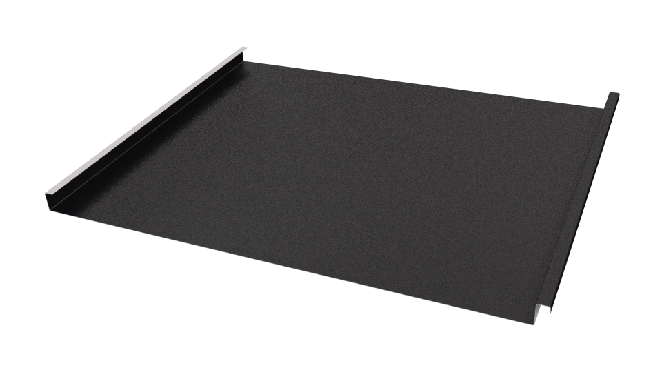 Фальцевая кровля 562/550x0,5 мм, 9005 черный янтарь матовый