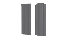 Штакетник Евротрапеция 110x0,5 мм, 7037 пыльно-серый глянцевый