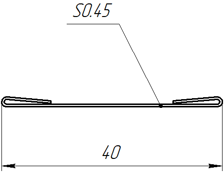Крепежная планка 10x40x10 мм, Картэн тёмный