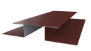 Планка стыковочная сложная Блок-хаус 110x2000 мм, 3009 оксид красный глянцевый