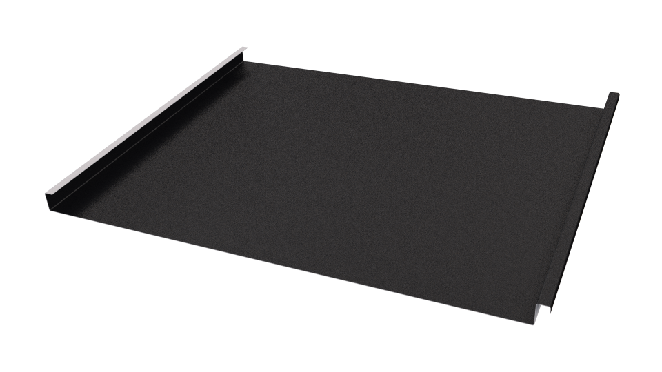Фальцевая кровля 562/550x0,5 мм, 9005 черный янтарь стальной бархат