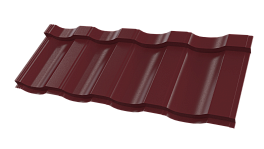 Металлочерепица Геркулес 25 1200/1150x0,5 мм, 3005 винно-красный глянцевый