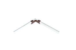 Угловое соединение ECONOM d-25 х/к с крепежом, 8017 шоколадно-коричневый