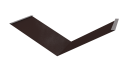 Планка ендовы нижняя 298x298x2000 мм, 8017 шоколадно-коричневый PUR Pruf