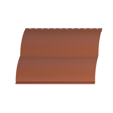 Металлосайдинг Блок хаус 383/355x0,5 мм, 8004 медно-коричневый матовый