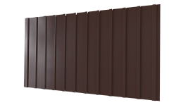 Профнастил С10 1170/1100x0,45 мм, 8017 шоколадно-коричневый глянцевый