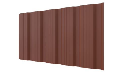 Профнастил К20 1185/1120x0,45 мм, 8004 медно-коричневый матовый