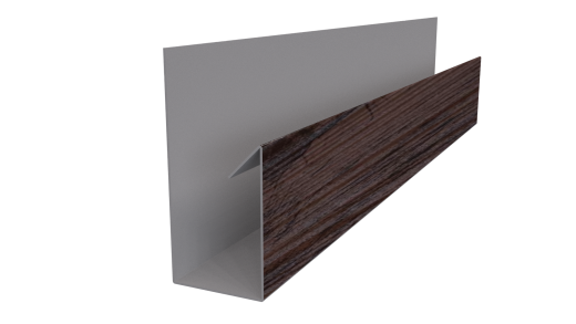 Планка П-образная Блок-хаус 30x30x2000 мм, Морёный дуб 3D