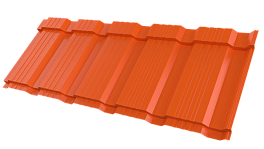 Металлочерепица Каскад 1185/1150x0,5 мм, 2004 оранжевый глянцевый
