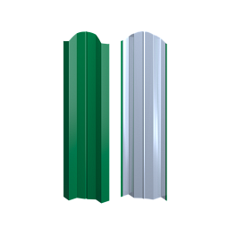 Штакетник Евротрапеция 117x0,5 мм, 6029 мятно-зеленый глянцевый