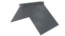 Конёк фигурный 190x190x2000 мм, 7011 железно-серый глянцевый
