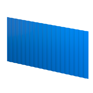 Профнастил С8 1200/1150x0,5 мм, 5015 небесно-синий глянцевый