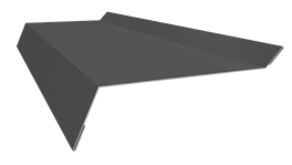 Планка примыкания в штробу 20x60x10 мм, 7005 мышино-серый глянцевый