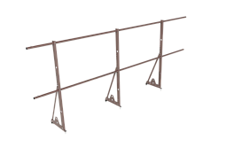 Ограждение ECONOM d-25 (круг) H-1200/3,0м универ (2 трубы) ТУ, 8017 шоколадно-коричневый