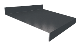 Отлив простой 20х150х20 мм, 7024 графитовый серый глянцевый