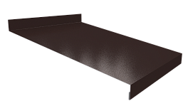 Отлив простой 20х250х20 мм, 8019 серо-коричневый глянцевый