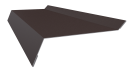 Планка примыкания в штробу 20x60x10 мм, 8017 шоколадно-коричневый матовый