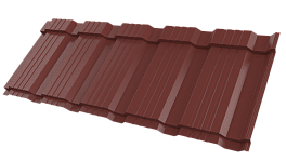 Металлочерепица Каскад 1185/1150x0,5 мм, 3009 оксид красный глянцевый