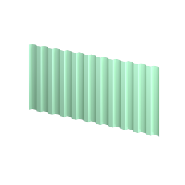 Профнастил С21 1051/1000x0,3 мм, 6019 бело-зеленый глянцевый