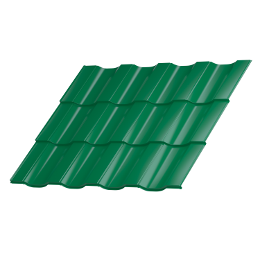 Металлочерепица Геркулес 30 1200/1150x0,5 мм, 6029 мятно-зеленый глянцевый